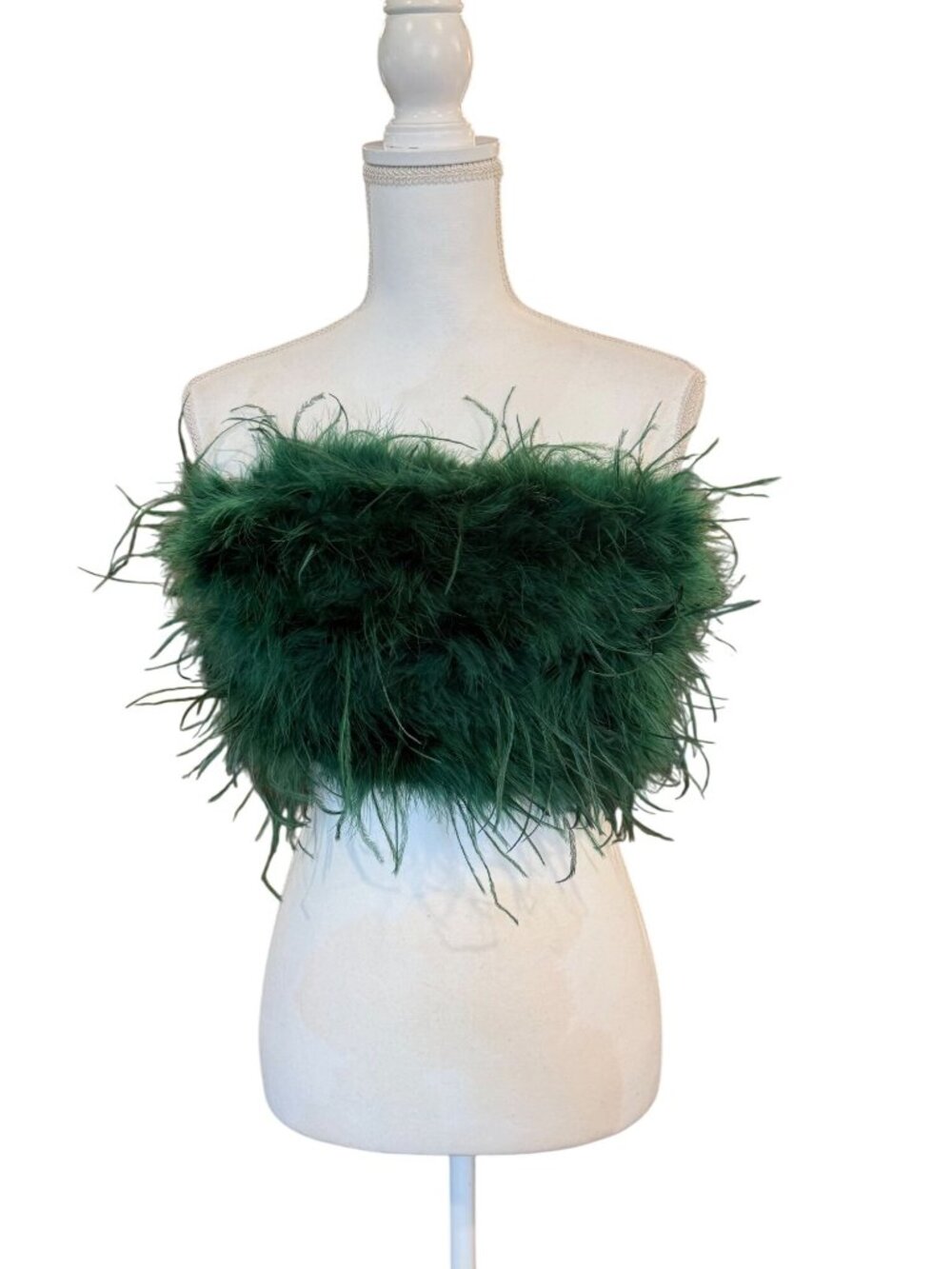 Lamarque Zaina Feather Bustier Bandeau, Large (fits M)
